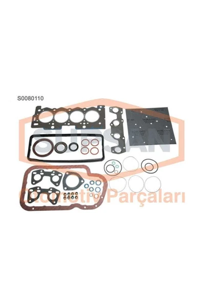 Supsan S0080110 Motor Takım Conta 106 206 306 1.4 8v Eng. Tu3jp Tu3a Tam