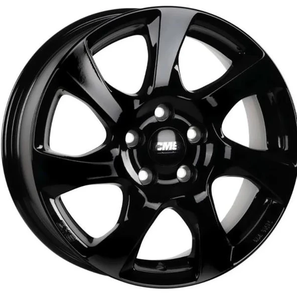 CMS-1059-12 6.0x15" -5x100 ET45 54.1 Complete Black Gloss Jant (4 Adet) - 1