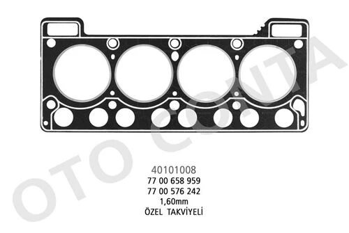 Otoconta 40101008 OTO CONTA  Silindir Kapak Contası Renault 12 1.3 Lpg Lı 1.60Mm