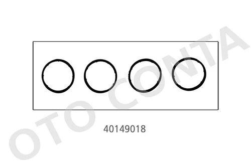Otoconta 40149018 OTO CONTA  Manifold Contası Emme R19 CLIO II Symbol CLIO Thalia Kangoo Megane / Logan 1.6İ 8V Kauçuk 4 Lü Takım 8V