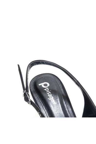 Pisagor Ps-32350 Kadın 4 Cm Arkası Açık Taşlı Abiye Stiletto Ayakkabı - 5