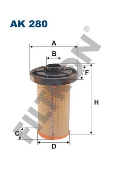 FTR AK280 HAVA FİLTRESİ PEUGEOT J5-SERİE 2.5 D 73HP 09/81-03/ ürün görseli 1