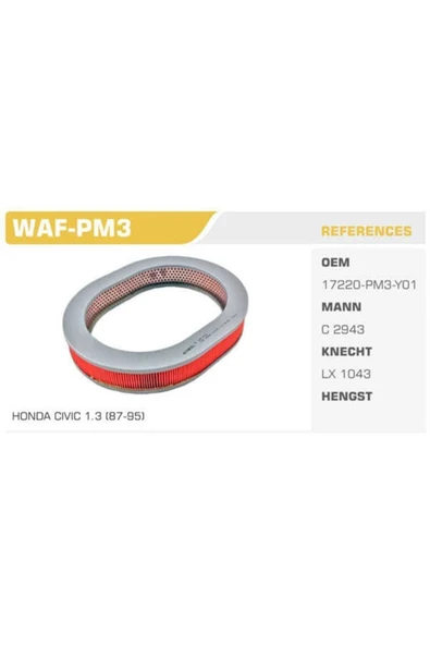 Winkel WAF Waf-pm3 Hava Filtresi Civic 92-95 Karbüratörlü ürün görseli