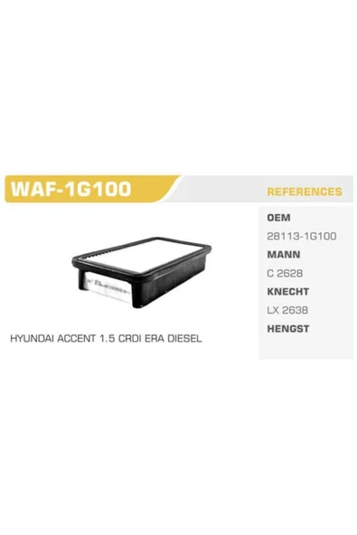Winkel WAF Waf-1g100 Hava Filtresi Accent Era 07-11 1.5 Crdı ürün görseli