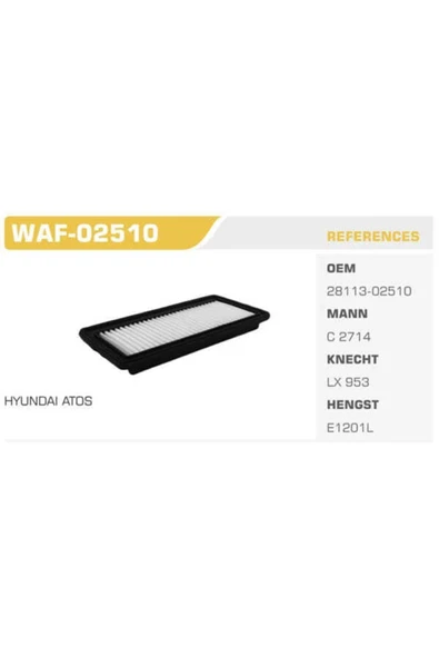 Winkel WAF Waf-2510 Hava Filtresi Atos 99-05 1.0 54hp ürün görseli