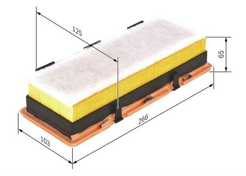 Bosch 1457433773  HAVA FİLTRESİ CLIO II KANGOO 98- 1.9D TIRNAKLI ürün görseli 1