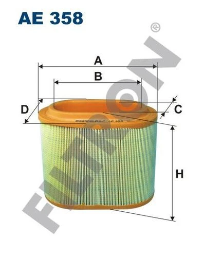 FTR AE358 Fıltron Ae358 Hava Filtresi Hyundaı H-1/H-1 Starex / H 200/ İ800 / İload / Satellite 2.5 D 78Hp 10/97-02/08 ürün görseli 1