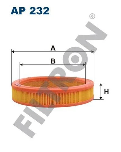 FTR AR232 Fıltron Ar232 Hava Filtresi Fiat Ritmo (138A) 1.5 S İ.E.75 Cl 75Hp 09/85-12/88