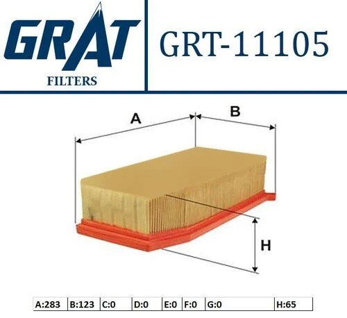 Grat 11105  HAVA FİLTRESİ CLIO IV CAPTUR / SANDERO DUSTER DOKKER 0