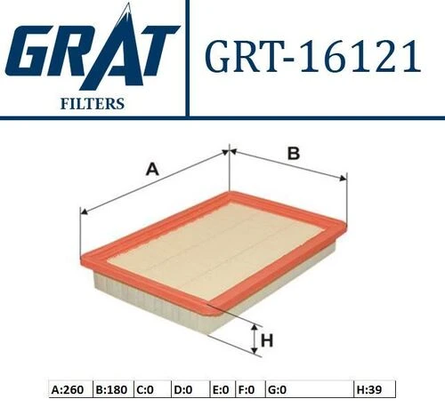 Grat 16121  HAVA FİLTRESİ ELANTRA 96-00 1.6 1.8