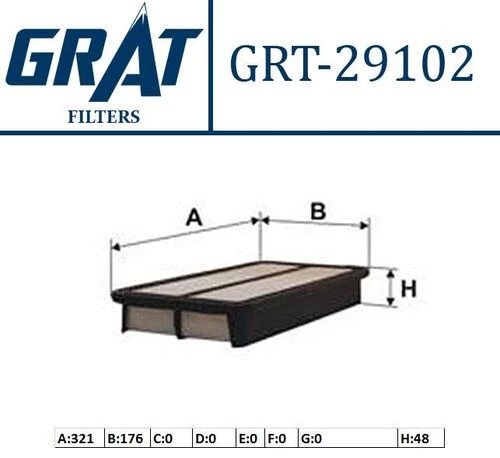 Grat 29102  HAVA FİLTRESİ MAZDA 6 03-10 1.8 2.0 2.3 ürün görseli 1