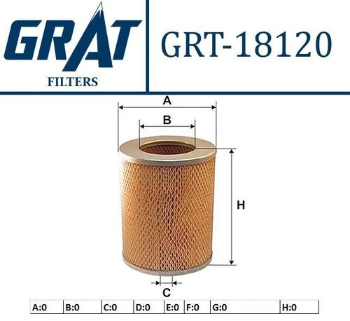 Grat 18120  HAVA FİLTRESİ LANDCRUISER 84-96 2.4 TD / WFR LN85 90-9
