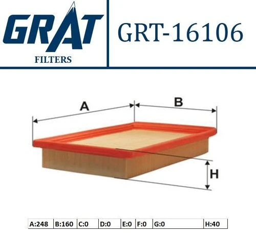 Grat 16106  Hava Filtresi Accent 95-00 1.5 ürün görseli 1