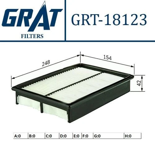 Grat 18123  HAVA FİLTRESİ CORONA AT171 AT181 88-91  1.8S 16V ürün görseli 1