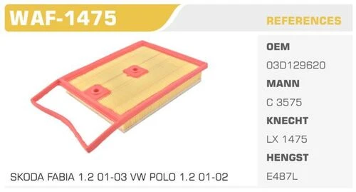 Winkel WAF -1475  HAVA FİLTRESİ POLO IV 9N 02- POLO 14- / A1