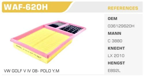 Winkel WAF -620H  HAVA FİLTRESİ GOLF V VI POLO HB 01- POLO V ürün görseli 1