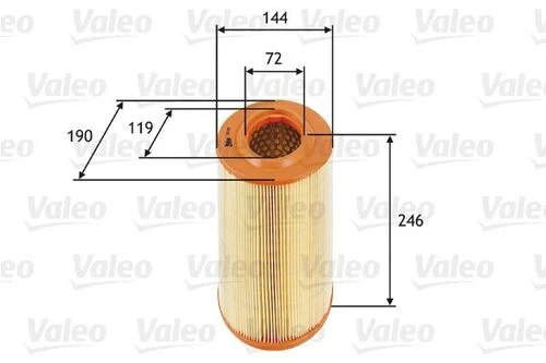 Valeo 585669  HAVA FİLTRESİ ALFA ROMEO ALFA 159