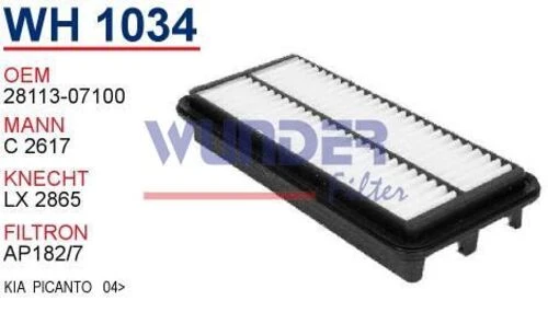 Wunder WH1034 HAVA FİLTRESİ - KİA PİCANTO 04- ürün görseli 1