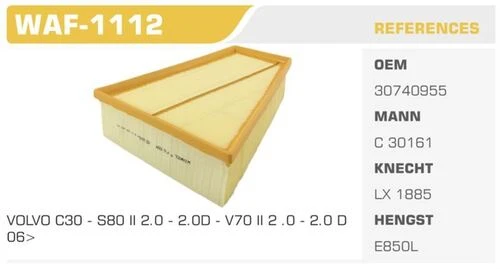 Winkel WAF Wınkel Waf-1112 Hava Filtresi S-Max Mondeo IV 07-