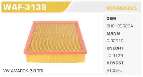 Winkel WAF -3139  HAVA FİLTRESİ AMAROK 11- 2.0 TDI 2.0 TSI 1