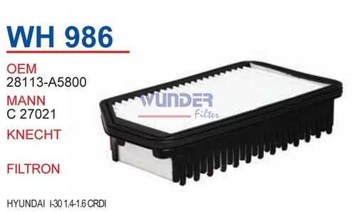 Wunder WH986 Wh986 Hava Filtresi - Hyundai I-30 1,4 -1,6 Crdi 540125879 ürün görseli
