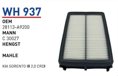 Wunder WH937 HAVA FİLTRESİ - KİA SORENTO III 2,0 CRDİ ürün görseli 1