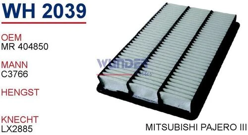 Wunder WH2039 HAVA FİLTRESİ - MiTSUBiSHi MONTERO 3,2 DI,D-PAJERO ürün görseli 1