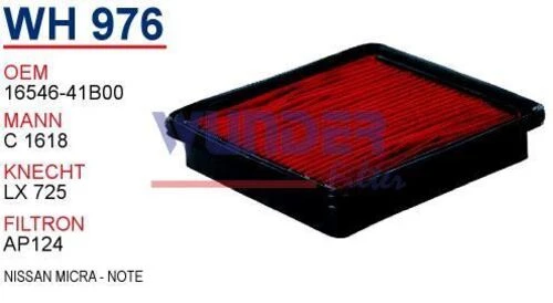 Wunder WH976 HAVA FİLTRESİ - NiSSAN MiCRA - NOTE ürün görseli