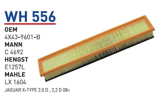 Wunder WH556 Wh556 Hava Filtresi - Jaguar X-Type 2,0 D , 2,2 D 08- 540127738