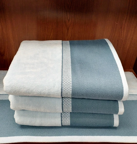 Özdilek 2li Kdf Pamuk El-Yüz Havlusu (50x90)-Jalen Mavi