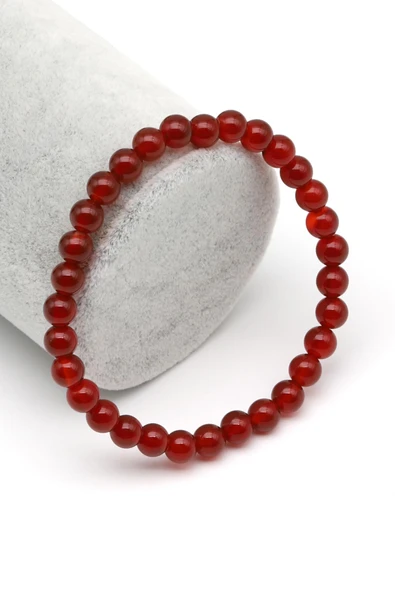 Akik Doğal Taş Bileklik 6 mm Küre Kesim ürün görseli