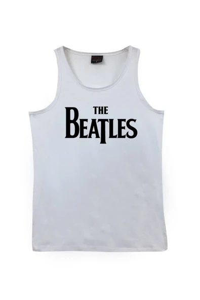 fame-stoned  The Beatles Baskılı Sıfır Kol T-shirt