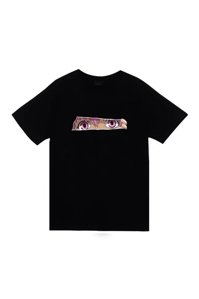 fame-stoned  Mirai Nikki Anime Baskılı Unisex %100 Pamuk Siyah T-shirt ürün görseli