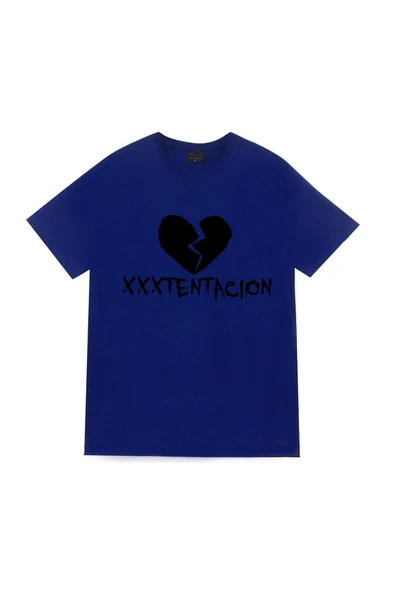 fame-stoned  Xxxtentacion Baskılı Unisex %100 Pamuk Kırmızı T-shirt - 3