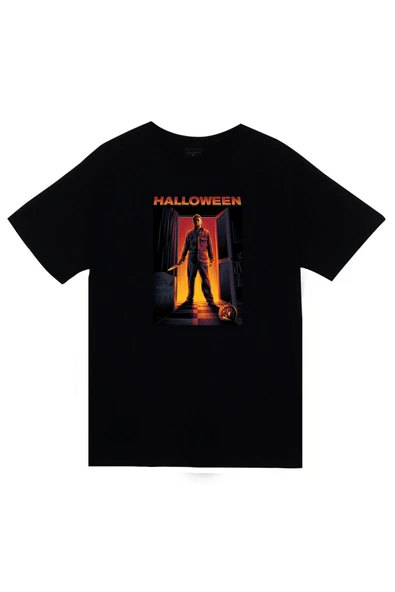 fame-stoned  Halloween Baskılı Unisex %100 Pamuk Siyah T-shirt