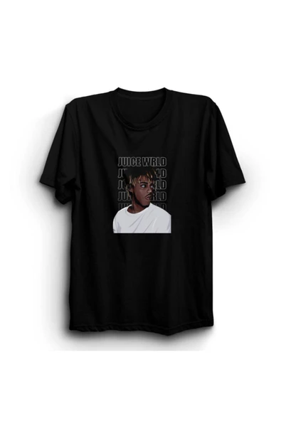 fame-stoned  Juice Wrld Baskılı Unisex %100 Pamuk T-shirt ürün görseli