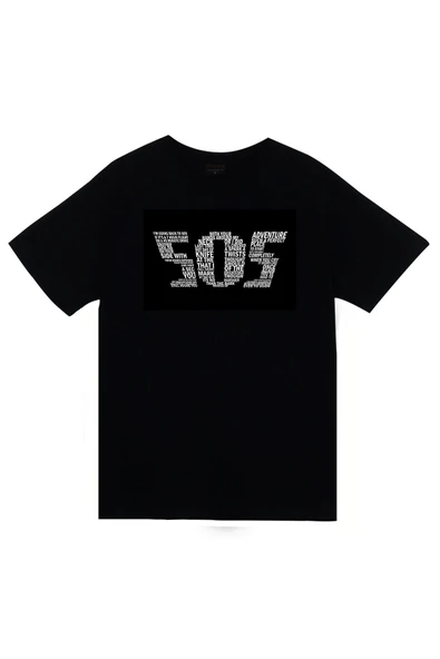 fame-stoned  Arctic Monkeys Müzik Grubu 505 Baskılı Unisex %100 Pamuk Siyah T-shirt