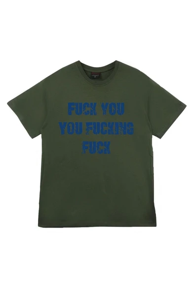 fame-stoned  Fuck You Fucking Fuck Baskılı Unisex %100 Pamuk Beyaz T-shirt - 5
