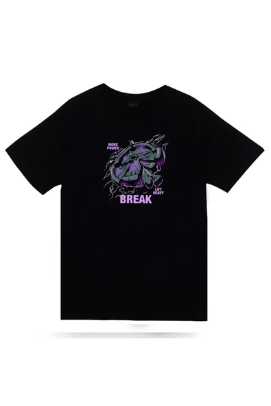fame-stoned  Gym, Training, Body Building, Vucüt Geliştirme %100 Pamuk Unisex Siyah T-shirt