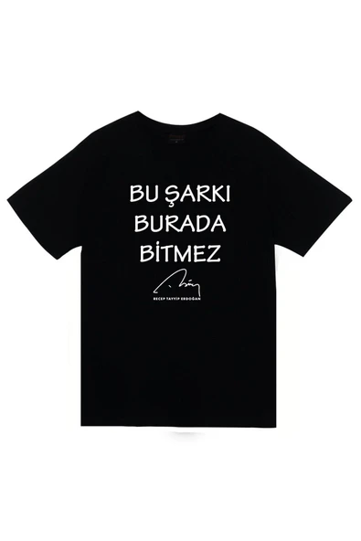 fame-stoned  Recep Tayyip Erdoğan Baskılı Unisex %100 Pamuk Siyah T-shirt ürün görseli