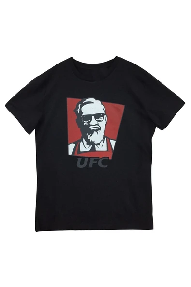 fame-stoned  Ufc Baskılı Unisex Siyah %100 Pamuk T-shirt ürün görseli