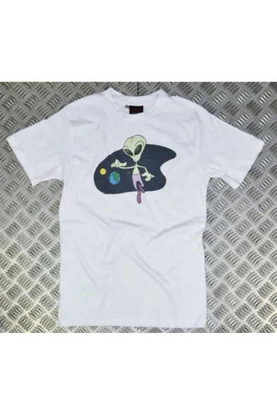 fame-stoned  Alıen Baskılı T-shirt ürün görseli
