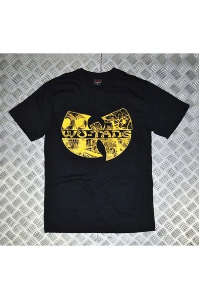 fame-stoned  Wutang Baskılı Unisex %100 Pamuk Siyah T-shirt ürün görseli