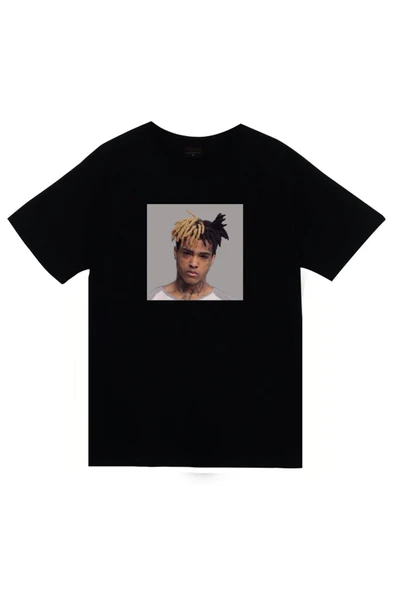 fame-stoned  Xxxtentacion Baskılı Unisex %100 Pamuk Siyah T-shirt ürün görseli