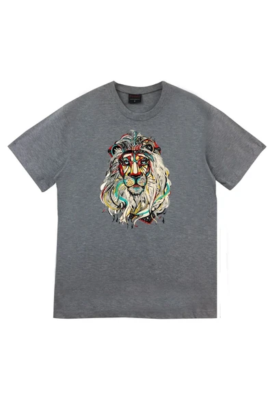fame-stoned  Aslan Baskılı T-shirt