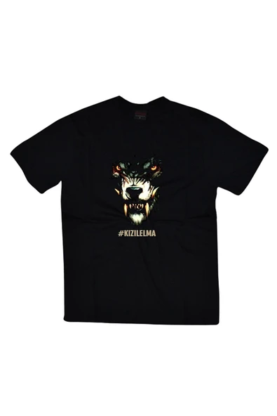 fame-stoned  Unisex Siyah Kızılelma Baskılı T-shirt ürün görseli