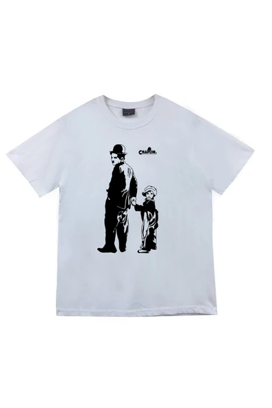 fame-stoned  Charlie Chaplin Baskılı T-shirt ürün görseli