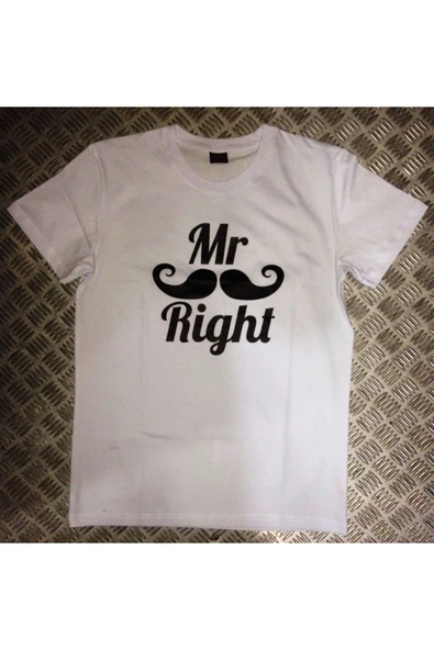 fame-stoned  Mr Rıght Baskılı T-shirt ürün görseli