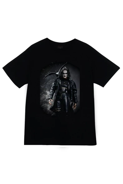 fame-stoned  Unisex Siyah The Crow Baskılı T-shirt ürün görseli