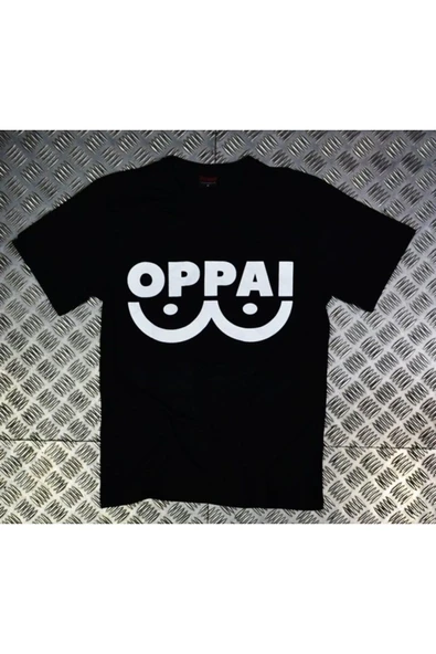 fame-stoned  Unisex Siyah Oppaı Baskılı T-shirt ürün görseli